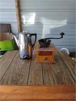 Union coffee grinder, Sunbeam coffee pot