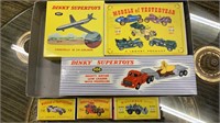 AS NEW BOXED VINTAGE DINKY AND LESNEY CARS,