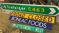 4 ROAD SIGNS INCLUDES SETTLEMENT RD WEST, ROAD