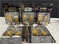 5 STAR WARS GOLD EDITION FIGURES