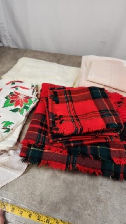 Assortment of linens and tablecloths