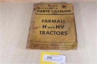 McCormick Parts Catalog Farmall H&HV Tractors