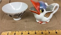 Creamer and bowl from Japan