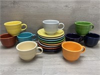 Fiesta Ware Cups & Saucer Collection