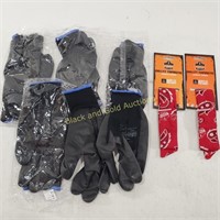 (5) New Gloves & (2) New Cooling Bandana