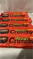 LOT OF 6 REESES CRUNCHY KING SIZE 2.8 OZ EACH