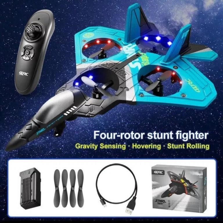 New V17 Hobby 2.4G Fighter RC Toys Foam Glider R