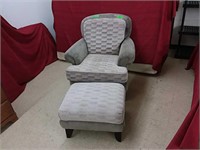 Soft armchair with ottoman