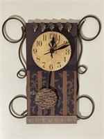 Ornate Multi Layer Wood & Metal Wall Clock