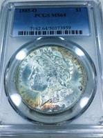 1885-O Morgan Silver Dollar PCGS MS64