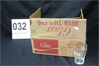 Case of 6oz Coca-Cola Glasses with Original Case