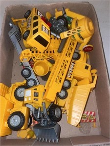 Plastic road construction toy set