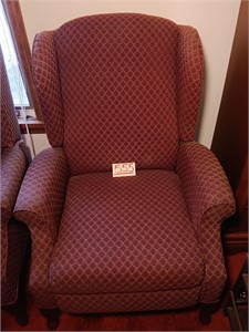 31" Wide x 40" Tall (2) Burgandy Chair