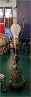 VTG Green Bottle Base Table Lamp