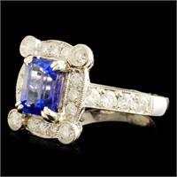 18K Gold Ring w/ 2.01ct Tanzanite & 1.04ctw Diam