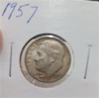 1957 &1964 Silver Dimes and 1964 Silver Quarter D