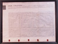 A framed English indenture dated Dec. 21, 1779