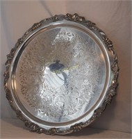 19.5" & 12.5" silver on copper plated platters