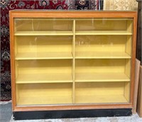 Large Bookcase with Sliding Glass Doors.