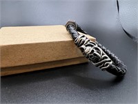 Woven Leather Skeleton Bracelet