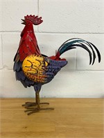 Rooster multicolor decor Metal standing statue