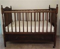 Vintage Wood Baby Bed.