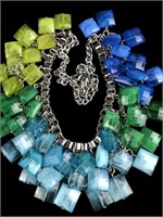 Colorful Acrylic Bead Necklace 20"L
