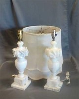 2 PC. Marble accent lamps