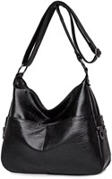 $57  SULCET Women's Crossbody Leather Bag  Black