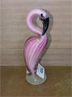 Flamingo shaped art glass-approx 7.5" tall