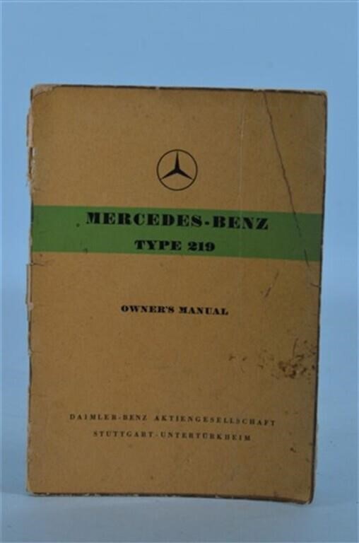 Mercedes-Benz Type 219 Owner's Manual