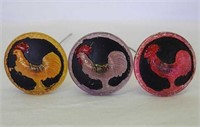 Lot of 3 Rooster hatpins