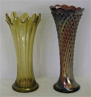 Pair of 10" & 9" vases