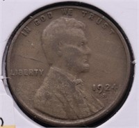 1924 S LINCOLN CENT XF