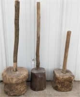 Wooden mallets. Bidding on one times the