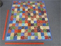 small squares lap quilt (machine done) -53in x45in