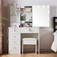 ULN - Vanity Dressing Table with Lighted Sliding M