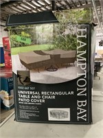 HAMPTON BAY UNIVERSAL RECTANGLUAR TABLE AND CHAIR
