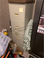 2 file cabinets 2 drawers each contents on or