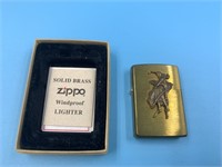 Marlboro country Zippo solid brass lighter with or