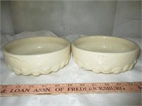 2pc Vintage McCoy Pottery Ceramic Planter Bowls