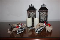 Plastic lanterns 12" with remote  battery operated