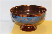 A Ceramic Lusterware Stem Bowl