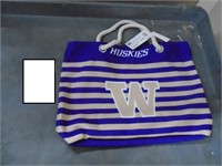 Washington Huskies Stripe Tote Beach Bag