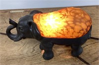 Ceramic and glass elephant nightlight