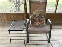 Metal Patio Rocking Chair and Table