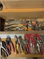 Large assortment of pliers