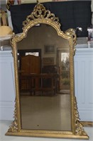 Large Ornate Gold Gilt Wall Mirror