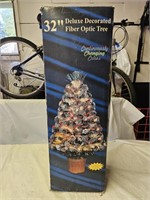 32" Deluxe Decorated Fiber Optic Christmad Tree