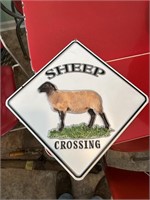 sheep crossing sign